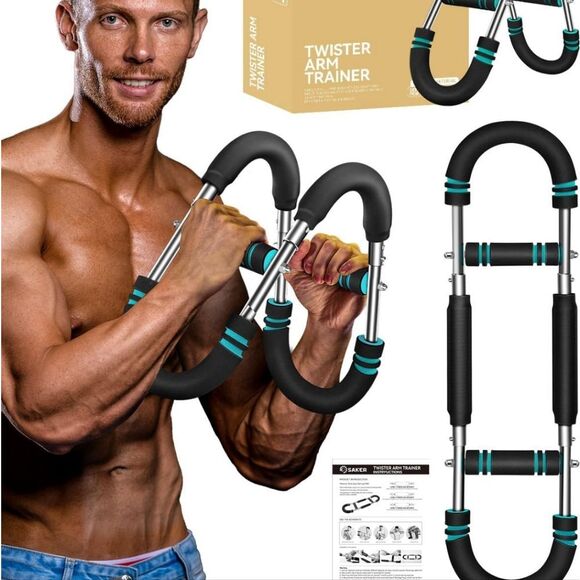 🆕🏋🏽‍♀️Saker Twister Arm Trainer, Blk/Blue - 20 to 60 lbs - Picture 1 of 9